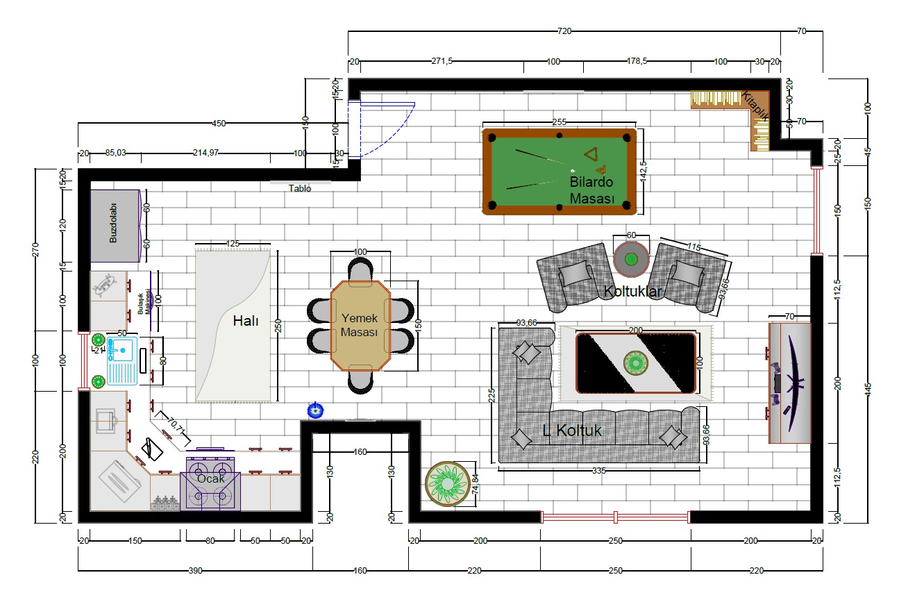 2 Boyutlu Oda Planı Projesi
